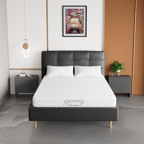 Memory Matratzen Colchón de Espuma fría, Nivel de firmeza H2 y H3, Soporte de 7 Zonas con Rebote rápido, colchón Doble para Uso doméstico. (140x200, 16cm)