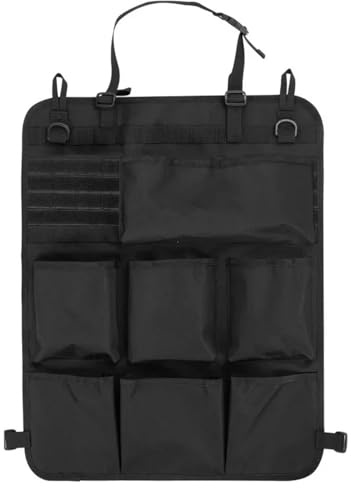 RVIFY Auto-Ordnungstasche‌ Aufbewahrungstasche für die Rückenlehne, Organizer für Autositze, Taktische Camo-Hängetaschen, Auto-Verstauen, Aufräumen, Innentasche Kofferraum-Organizer‌(Black)