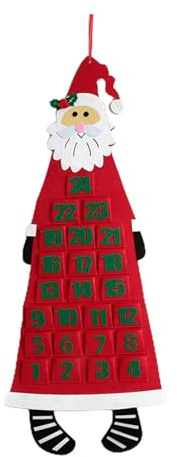 Calendario de Adviento de fieltro, colgante de Navidad, alce, calendario de Adviento, decoración de Año Nuevo, para cuenta regresiva del hogar