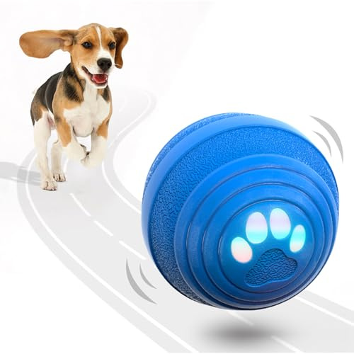 LITLBEST Interaktiver Hundeball, Intelligentes Spielzeug für Kleine und Mittelgroße Hunde, Automatisch Beweglicher Ball, Rotierend und Springend, Strapazierfähige TPU+PC-Hülle, Spielzeug