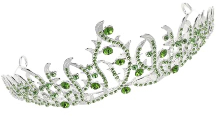 Vaguelly Corona da Sposa Strass Brillanti Metallo Resistente Design Elegante per Compleanni Matrimoni e Spettacoli Accessorio per Capelli Confortevole e Leggero