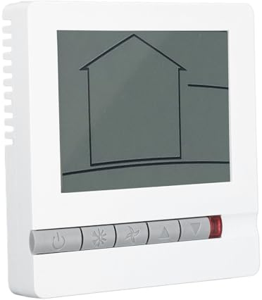 TOPINCN Termostato Inteligente Digital Controlador de Temperatura con Pantalla LCD con Espacio Entre Orificios de Montaje de 60 Mm para Calefacción de Habitaciones