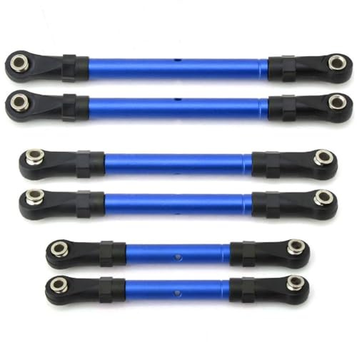 Forgekael Metal Turnbuckles Pull Rod Link Rod Steering Rod Set Compatible With RC Car Models 1 10 Scale Compatible with Hoss 4x4 Upgrade Parts Aftermarket(Blue)
