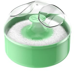 Soplo y contenedor de polvo, polvo con soplo, para corporal | Dispensador transparente, soporte portátil esponjas organizador