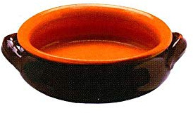 Tegame Coli in terracotta 2 manici basso cm 36 bruna