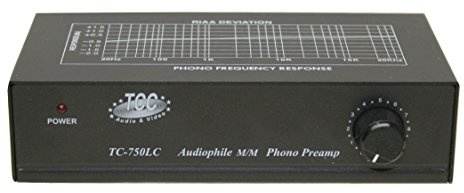 Technolink TC-750LC Audiophile RIAA Phono Preamp with Output Level Control, 85dB S/N; Black or Silver, Your Choice (Black)