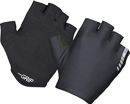 GripGrab Aerolite InsideGrip Profi Radsport Race Handschuhe Dünne Ungepolsterte Raceday Kurzfinger Rennradhandschuhe, Schwarz