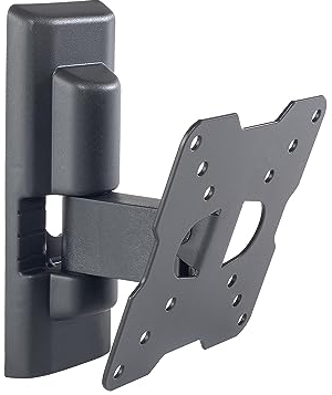 Meliconi FLATSTYLE FTR100, Supporto TV Parete Inclinabile, Staffa per TV a Schermo Piatto da 14 a 25, Attacco VESA 50-75-100, Portata 20 Kg, Made in Italy, Nero