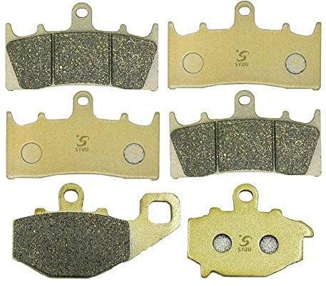 S SYUU moto Fibre de cuivre Plaquettes de Frein Avant et Arrière Compatible avec Kawasaki ZX 6R ZX6R ZX 600 98-01 ZX9R ZX 9R Ninja 96-01 ZX6R ZX636 2002 FA188F FA192R