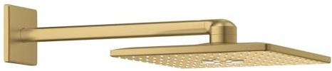 GROHE Rainshower SmartActive 310 Cube, Kopfbrause mit 2 Strahlarten (Duschkopf für die Wandmontage, Antikalk-System, DropStop verhindert Nachtropfen, langlebige Oberfläche), gold, 26479GN0