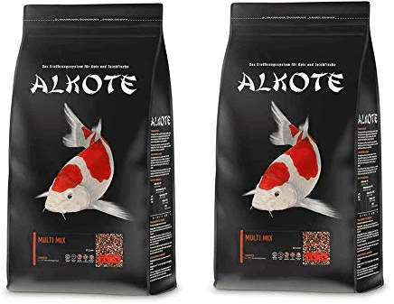 AL-KO-TE Multi Mix 6 mm | 2X 9kg Vorteilspackung Koifutter | Teichfische mit Alkote Koifutter füttern