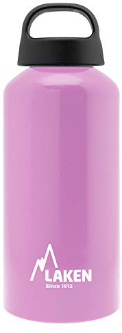 LAKEN Classic Borraccia in alluminio con tappo a vite e bocca larga, 0,6L rosa