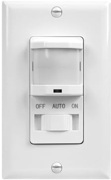 TOPGREENER Occupancy/Vacancy PIR Motion Sensor Light Switch, CDS Sensor with Learning Function, No Neutral No Ground Required, 200W Incandescent / 150W LED Load, UL Listed, Wall Plate Included, White