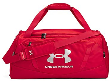 Under Armour Unisex-Adult Undeniable 5.0 Duffle, Red (600)/Metallic Silver, One Size Fits Most