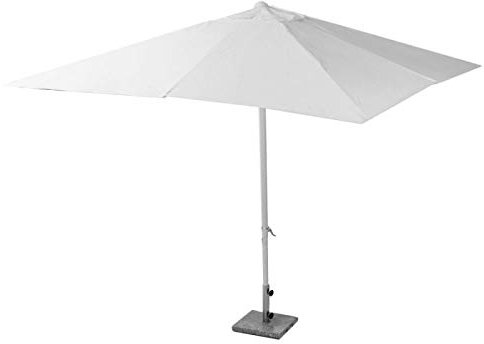 iperbriko Ombrellone con palo Centrale Bianco Alluminio 3x3 m