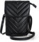 befen Echtleder Handytasche zum Umhängen, Handy Umhängetasche Damen Klein, Handtasche mit Geldbörse zum Umhängen Leder, Crossbody Bag Damen mit Verstellbarer Riemen und Schlüsselanhänger, V-Schwarz