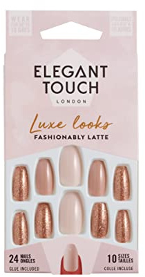 Elegant Touch Luxe Looks Nails Fashionably Latte