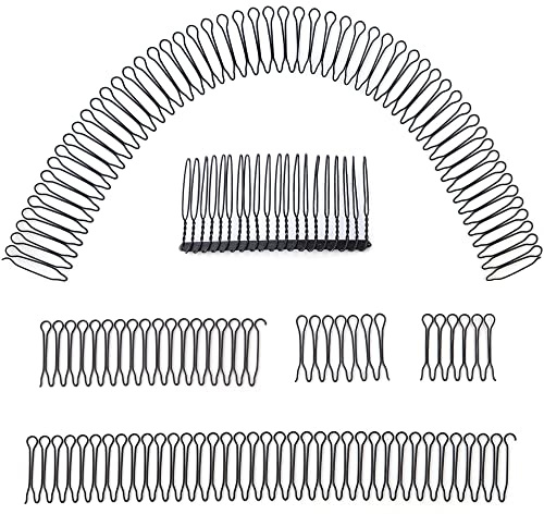 TCOTBE 5 Pcs U Shape Hair Styling Accessories - Wavy Combs, U Pin Clips, Metal Wire Combs, Mini Bangs Holders for Updo Styling, Hair Finishing Fixers, and Invisible Hairstyles for Girls and Women