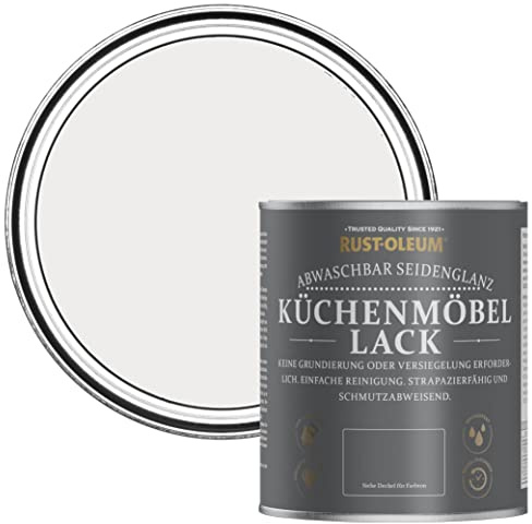 Rust-Oleum Grey Scrubbable Kitchen Cupboard Paint in Satin Finish - Fleur 750ml