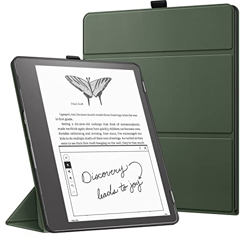 Fintie Hülle für Kindle Scribe 2024/2022 - Ultra Schlank Leicht Ständer Case mit Auto Schlaf/Wach für 10,2 Zoll Kindle Scribe 2024, Alpingrün