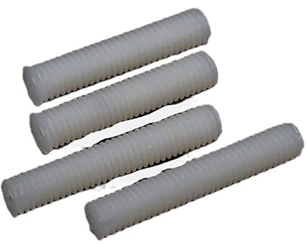 SLOYCA 20 Stück Nylon Schlitz Madenschrauben Weißer Kunststoff Flachkopfschrauben M6 M8 M10 M12 (Color : 20Pcs, Size : M10x40)