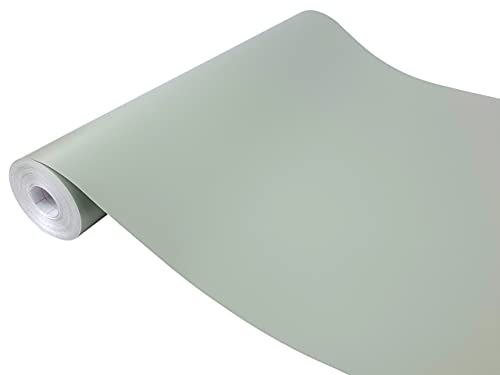DecoMeister Klebefolie Möbel 67,5x200 cm | Selbstklebende Möbelfolie in glänzend und matt - PVC Folie für Möbel | Selbstklebende Folie für schnelle Umgestaltung und Renovierung | Blass Grün Matt