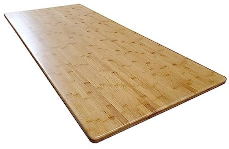 PFCDZDU Universal Solid One-Piece Table Top, Home Office Bambus-Schreibtischplatte, DIY-Werkbank-Tischplatte Für Höhenverstellbar Schreibtisch-Rahmen (Farbe : Wood Color, Größe : 19.5x19.5x0.78in)