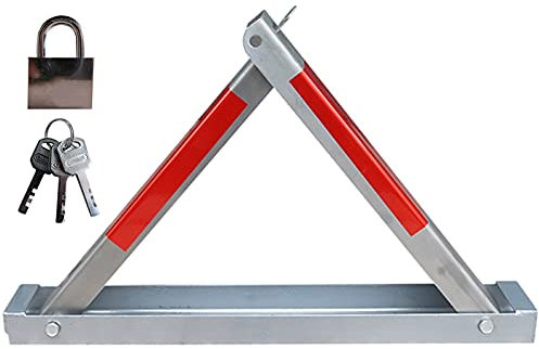 Barrera de estacionamiento plegable Postes de seguridad Bloqueo de espacio de estacionamiento extraíble Bloqueador de estacionamiento manual duradero de acero inoxidable para uso comercial o privado (
