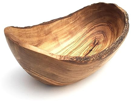 medina mood skål långsträckt, valbar längd, fruktskål, brödkorg, fruktskål handgjord av olivträ (23–24 cm)