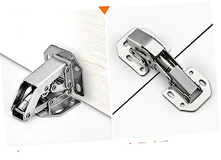 Veemoon 5stücke Edelstahlscharniere Mit Hydraulischer Dämpfung Verdeckt Liegend Aus Stahl Für Lange Lebensdauer Mit Schrauben Für Küchenschranktüren Und Möbel