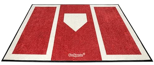 GoSports Baseball and Softball Hitting Mat for Batting Stance Practice - 6 x 4 ft