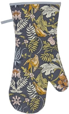 Ulster Weavers - William Morris Gauntlet Oven Glove (37 x 20cm) - 100% Cotton - 1 Qty - Traditional Navy Oven Glove Heat Resistant - Washable - Jacobean Oven Glove - Kitchen Accessories/Kitchen Gifts