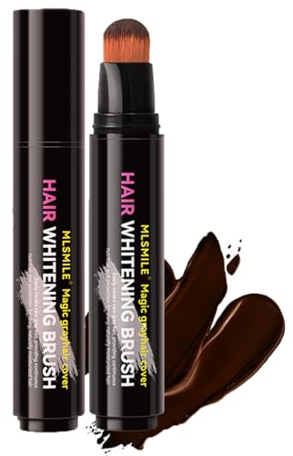 Hair Root Touch Up Pen - Temporary Hair Dye Brush for Instant Coverage, Quick Dry Concealer Stick, Disposable Portable Hairline Press-In Hair Colour (Coffee)