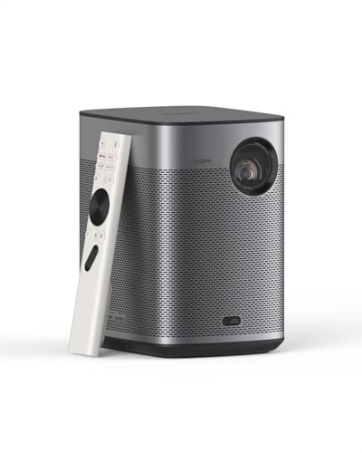 XGIMI Halo+ GTV NEW Portable Projector, Google TV with Licensed Netflix, 700 ISO Lumens, 2 x 5W Harman Kardon Speakers, Auto Focus, ISA, Wi-Fi, Built-in Battery with 2.5 Hours Playtime