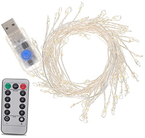 BCOATH 24v Wreath Light Halloween Dekoration Lichterkette Mit Usb Fernbedienung Warmweiß Für Und Außenbereich Für Partys Und Feiertage Deko Für Garten Und Zuhause