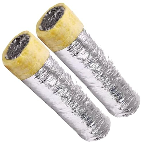 Generic Isolierte Flexrohr-Isolierschläuche für Klimaanlagen, Lüftungsschläuche, Aluminiumfolie, Rohrisolierung, Innendurchmesser: 80 mm, 6 m lang