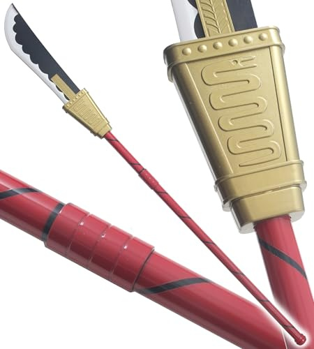 REPLIKSWORD Lance Bois Lame en Bois Lance Edward Newgate's Murakumogiri Lance Cosplay + Presentoir en Bois Inclus