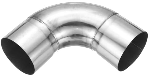 PATIKIL 3 (76mm) ID 90 Degree Elbow Fitting, Stainless Steel Metal Pipe Fitting Connector Adapter Right Angle for Plumbing, Water Pipelines, DIY