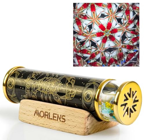 12 Constellations Scorpio Kaleidoscope,Handmade 4.25 Mini Kaleidoscope,Moonlight Stone Crystals Healing Stones Core Box,Gift Box,Anniversary Birthday Christmas New Year Valentine's Day Present Gift