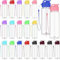 MSYU 20 Pieces Water Bottle Bulk, 500 ml Plastic Water Bottles Bulk with Handle Strap Lightweight Leakproof Drink Flip Top Bottles for Adults Fitness Gym (Multicolored)