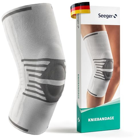 Seeger Basic Kniebandage Made in Germany, Orthopädische Kniebandage für Damen u. Herren, Kompressionsbandage Unterstützung bei Knieschmerzen, Arthritis (Gr.3)