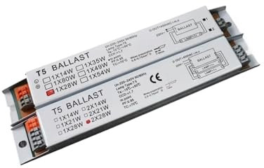 ZMZYELPECB Balastos electrónicos T5 de Amplio Voltaje de 220-240 V CA, 2 x 54 W, 2 x 14 W, 1 x 21 W, 2 x 21 W, 2 x 28 W, 2 x 35 W y 1 x 54 W for lámparas Fluorescentes(2x14W)