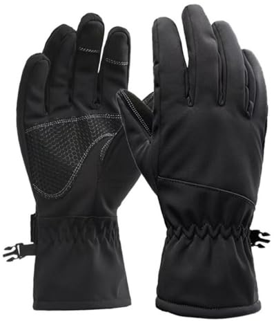 Gants d'hiver stratégiques à doigts complets pour hommes, gants de chasse, ski, vélo, chasse, équitation, escalade (noir, XL)