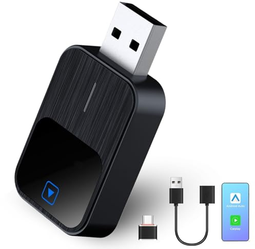CarPlay Wireless Adapter, Car Play Adapter Auto, Kabelloser USB Dongle für Auto mit CarPlay (iPhone iOS 10+), Kompatibel mit Autos Wired CarPlay, Konvertiert Kabelgebunden zu Kabellos, Plug und Play