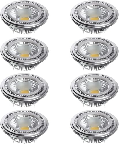 Ar111 G53 Bombilla Reflectora Led De 15 Vatios COB 1500 Lúmenes Reflector De 120 W Equivalente A Es111 Ángulo De Haz De 60 Grados Foco De Ca 85v -265v No Regulable, Natural Daylight 4000k
