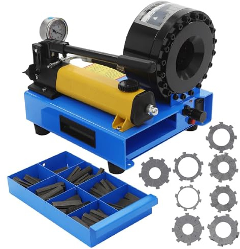 Crimpatrice idraulica per tubi con 8 set di matrici, strumento manuale manuale per sistemi ad alta pressione fino a 40 MPa