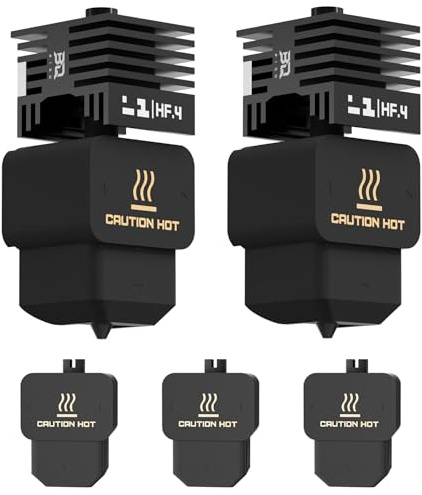 BIQU 2PCS Panda Juicer High Flow H2D Hotend, 0.4mm Nano Coating Buse Intégrée En Acier Durci Tête D'impression, Pour Bambu-Lab H2S/H2D/H2D Laser/A1/A1 Mini (3 Chaussettes En Silicone Supplémentaires)