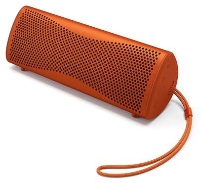KEF Muo – Enceinte Bluetooth Puissante, Orange | Portable sans Fil | Bluetooth 5.4 aptX Adaptive | USB-C | Certification IP67 Étanche | 24 h d’autonomie | Maison, Extérieur & Voyage