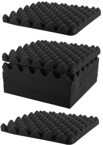 ABOOFAN 8Pcs High Density Acoustic Wall Panels Self-adhesive Sound Absorbing Soundproofing Padding for Bedroom Office Studio Noise Isolation