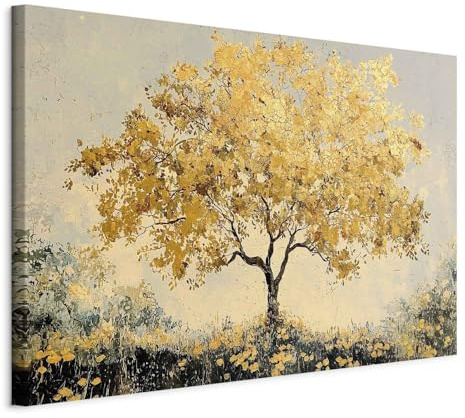 murando - Leinwandbild Naturmotiv Goldene Energie, 120x80 cm, 1-teilig | Hochwertige Leinwand, sofort aufhängbar, ideal fürs Wohn- oder Schlafzimmer, wasserfest und lichtecht, langlebig, stilvoll